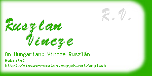 ruszlan vincze business card